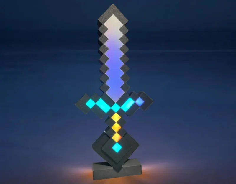 lampe led épée minecraft