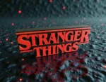 logo stranger things 3d rouge noir