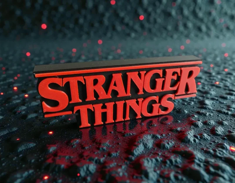 logo stranger things 3d rouge noir