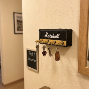 Porte clés mural design guitare Marshall Premium – Support clés jack métal ou or déco entrée originale