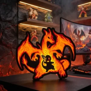 lampe led dracaufeu pokemon rgb