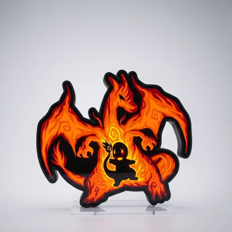 lampe led dracaufeu pokemon rgb